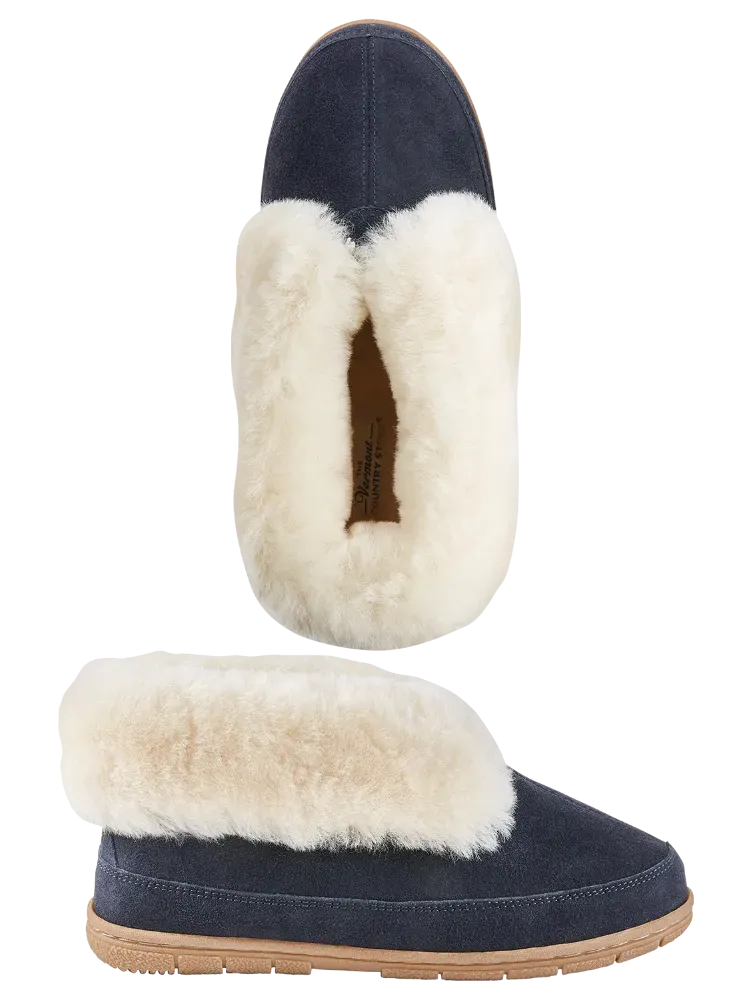 Women's Sheepskin Cuffed Bootie Slippers