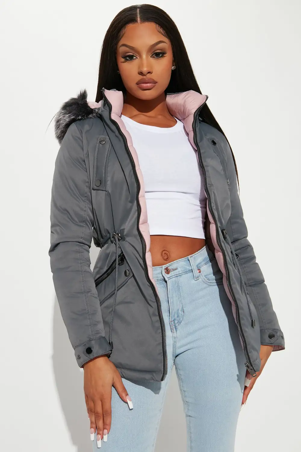 Inside Out Reversible Jacket - Charcoal/combo