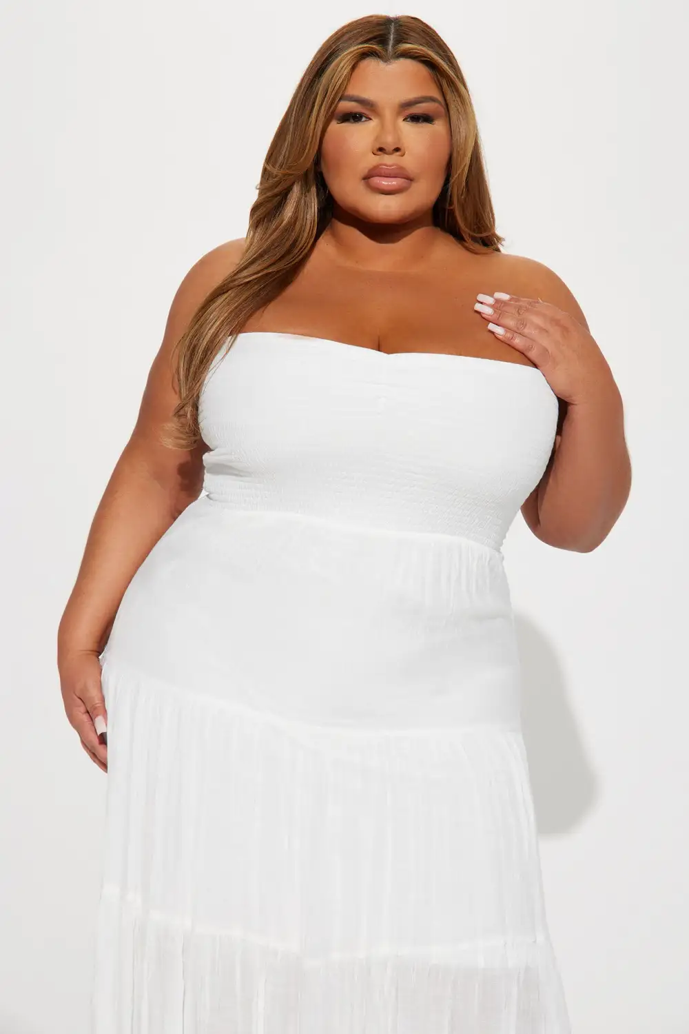Almafi Coast Maxi Dress - White
