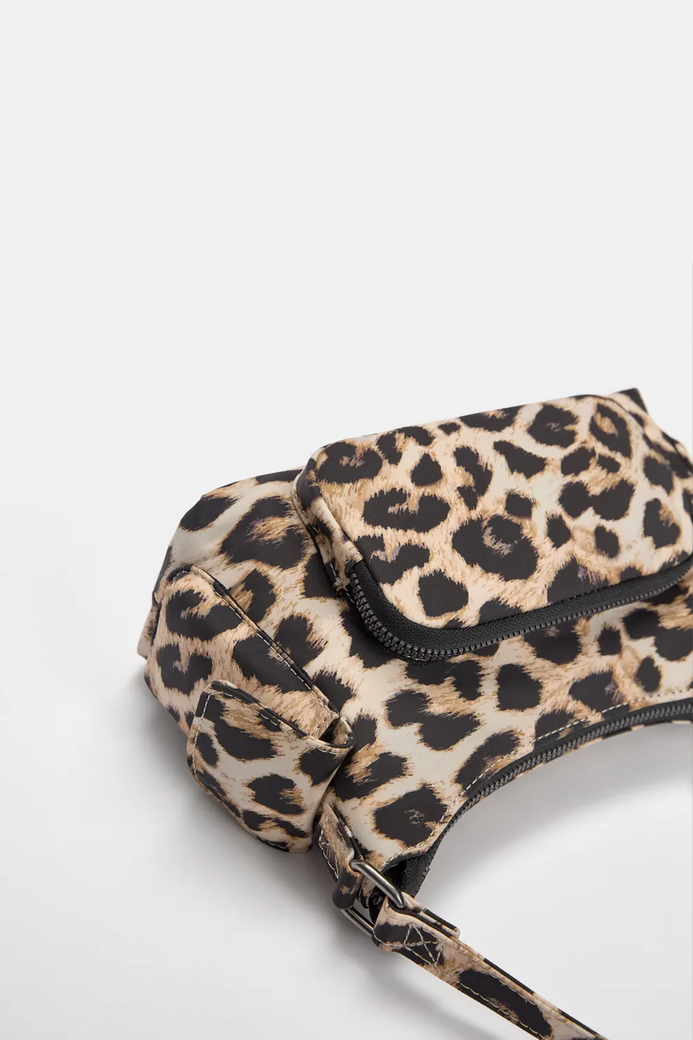Bolso de hombro leopardo nylon