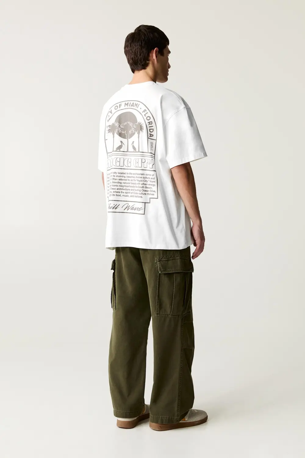 White Miami graphic T-shirt
