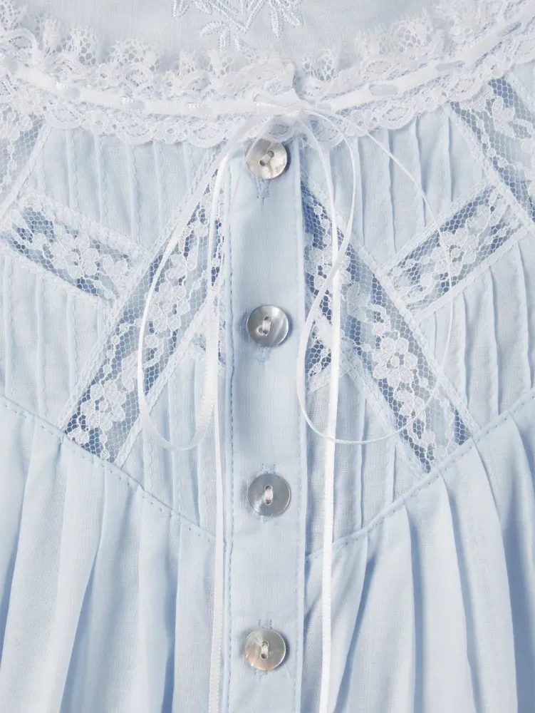 Eileen West Moonlight Sonata Long Cotton Lawn Nightgown