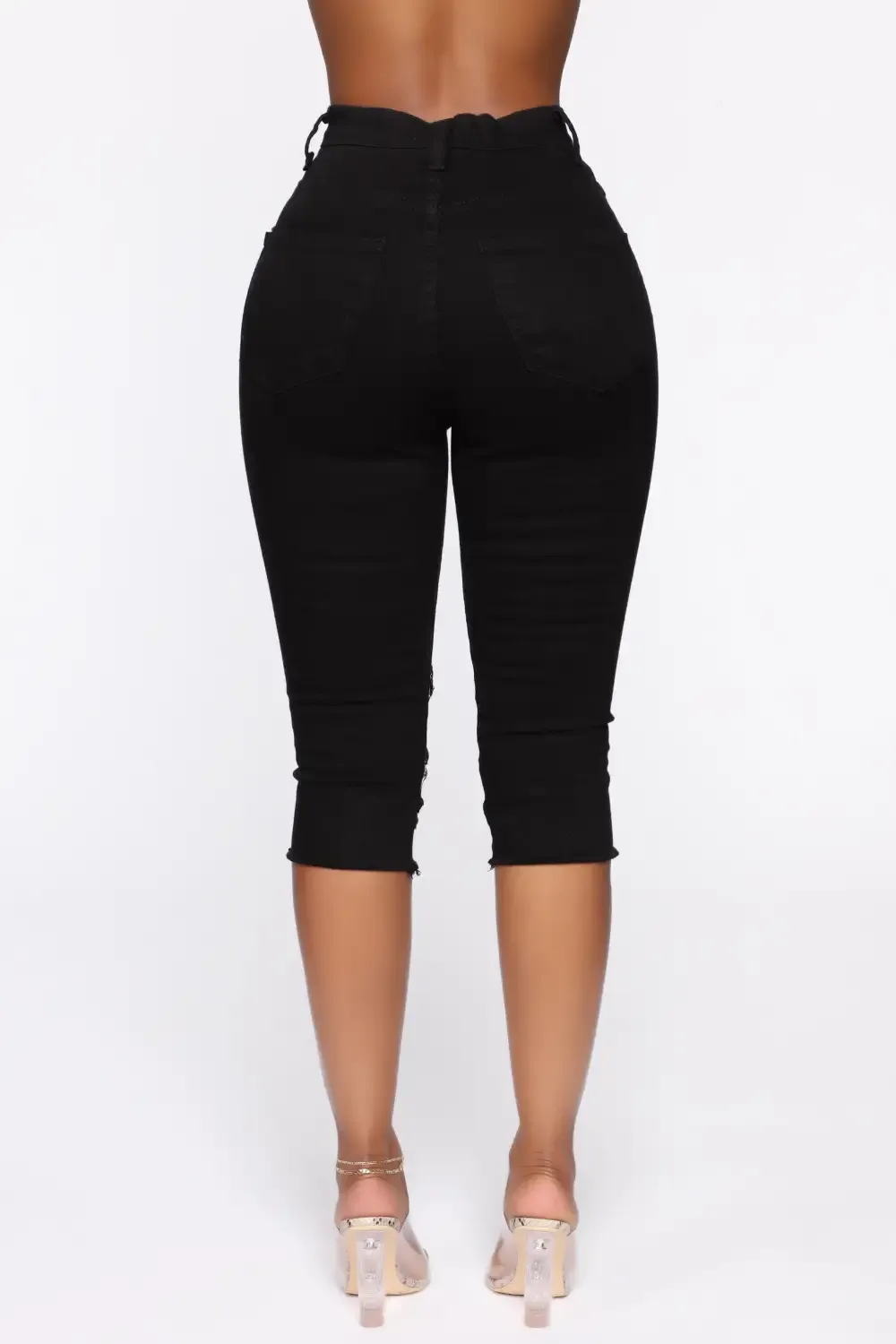 Live In My Denim Shorts - Black