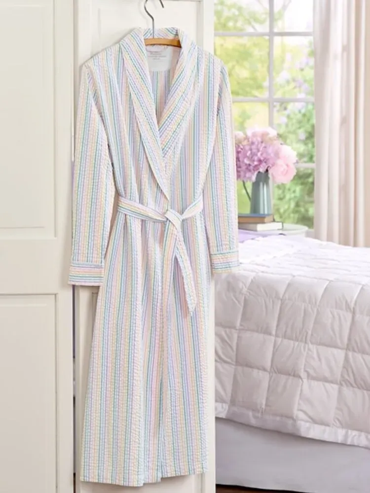 Women's Classic Seersucker Wrap Robe