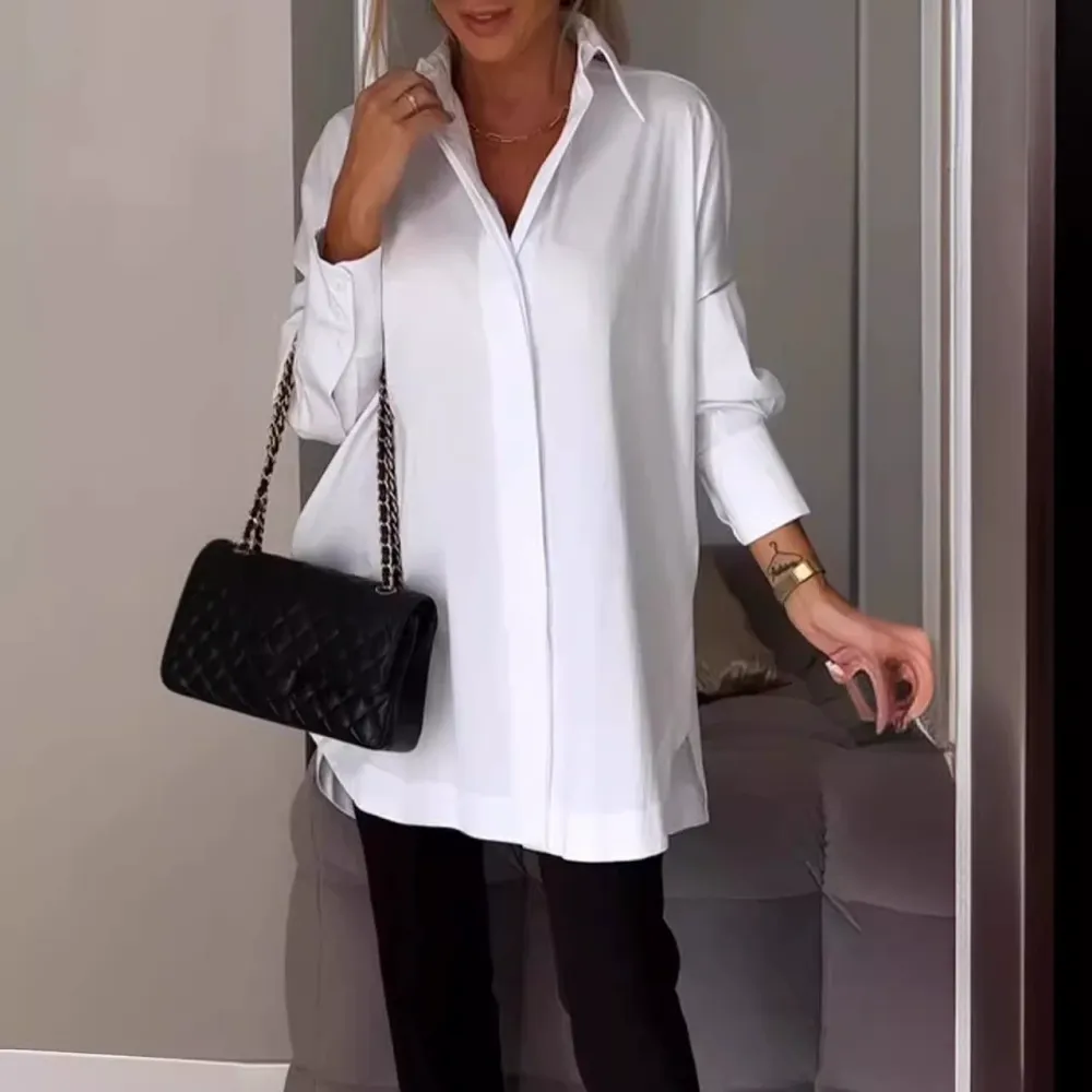 Women's Loose Simple Long Sleeve Shirts