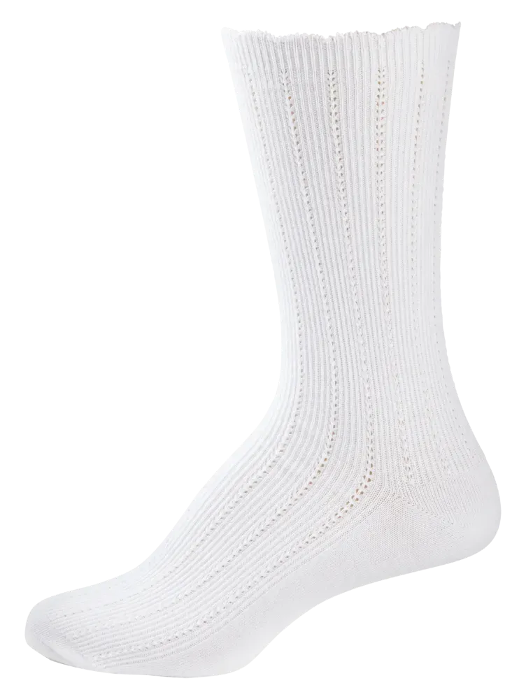 Women's Mid-Calf Ruffle-Edge Dress Socks, 3 Pairs