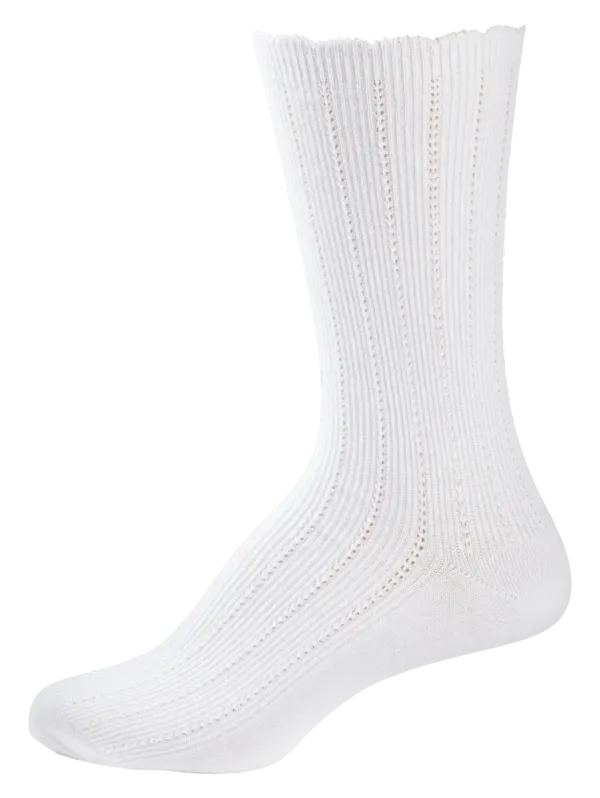 Women's Mid-Calf Ruffle-Edge Dress Socks, 3 Pairs