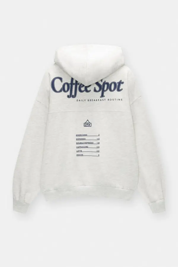 Sudadera capucha cafetería