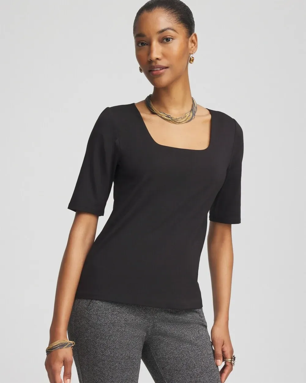 Contour CottonTM Square Neck Tee