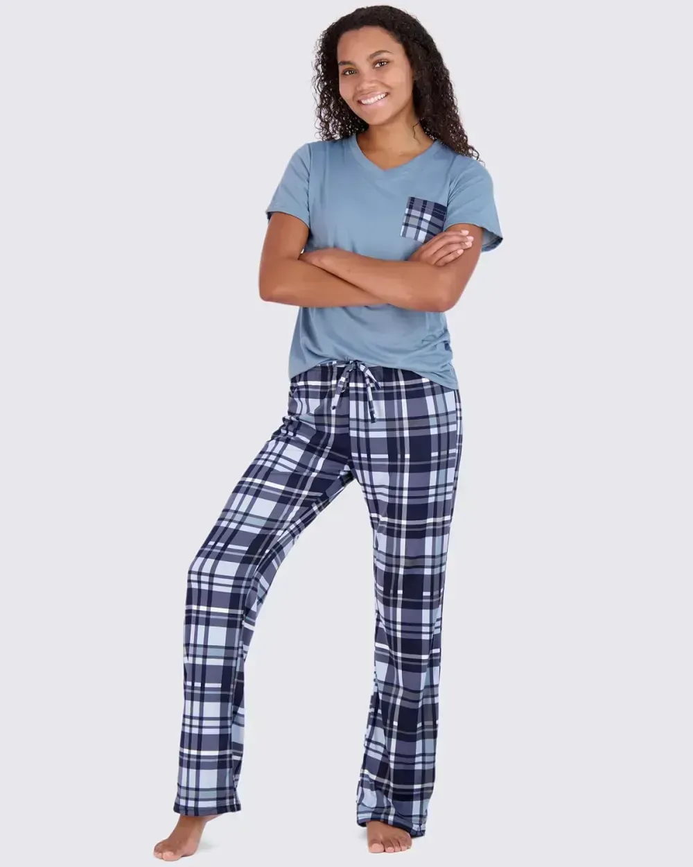 2 Pack: Women’s Pajama Set Super-Soft Short & Long Sleeve Top With Pants (Available In Plus Size)