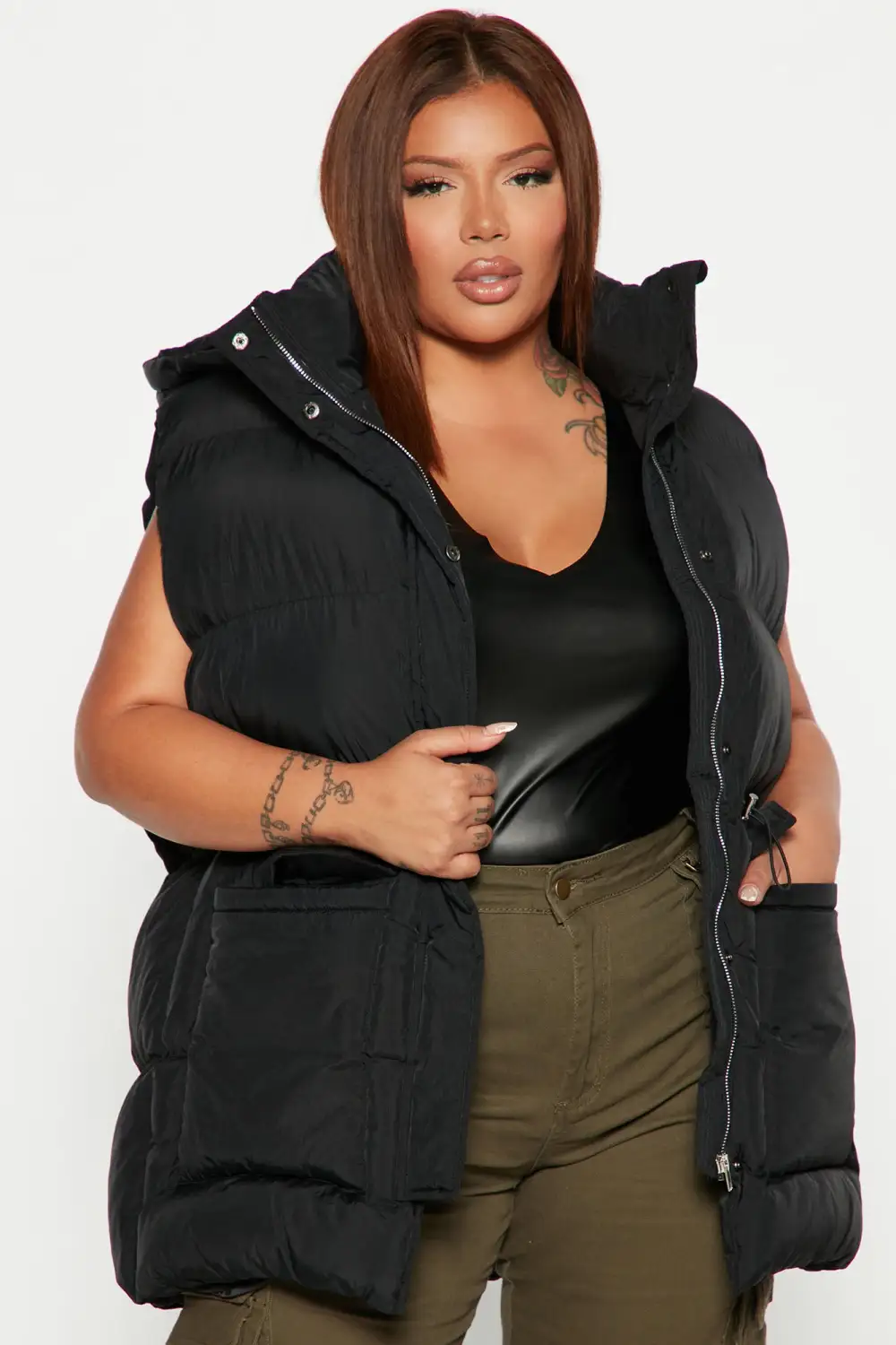 Between Us Puffer Vest - Black