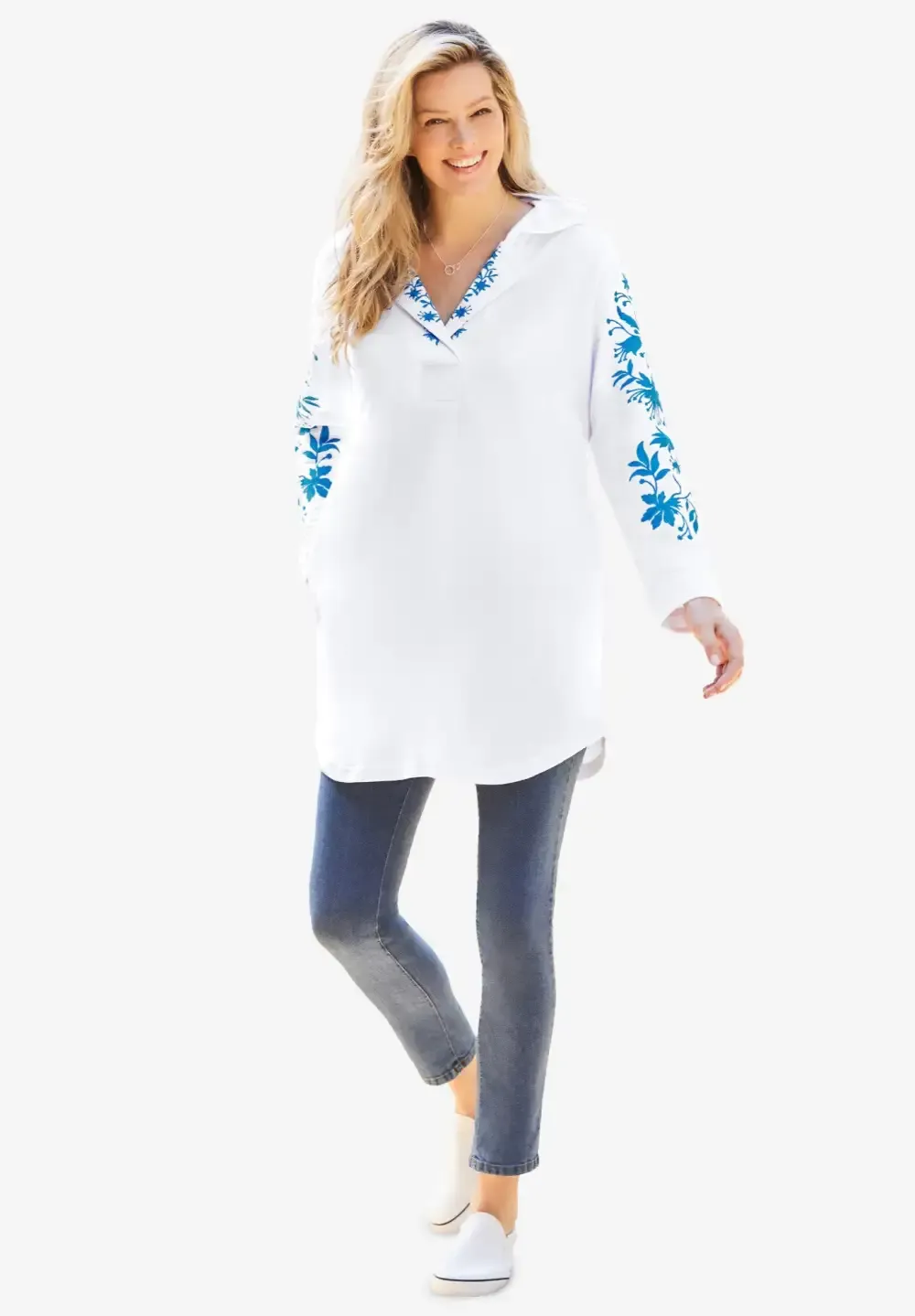 Embroidered Hoodie Sweatshirt