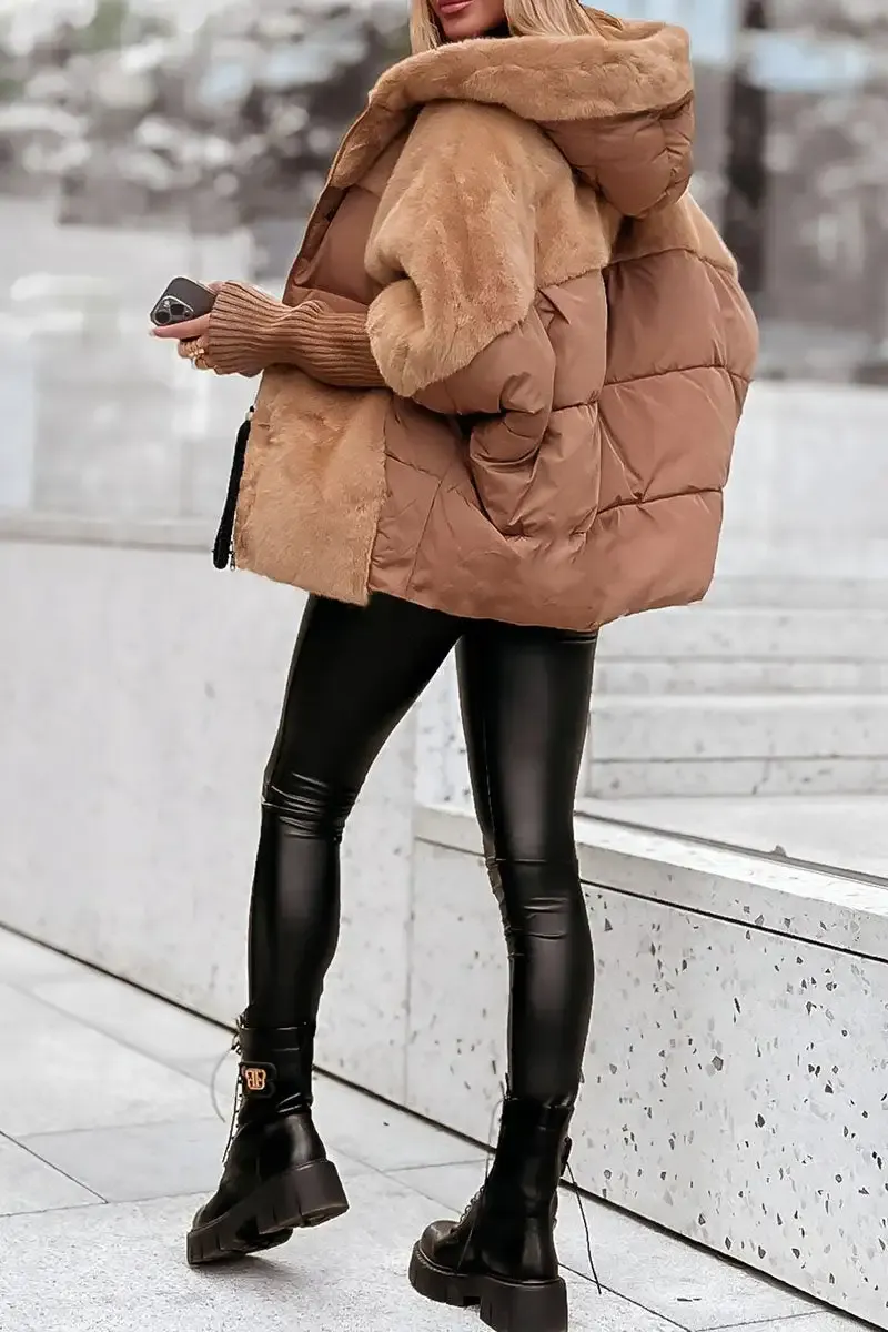 Women's Winter Multicolor Hooded Thermal Jacket