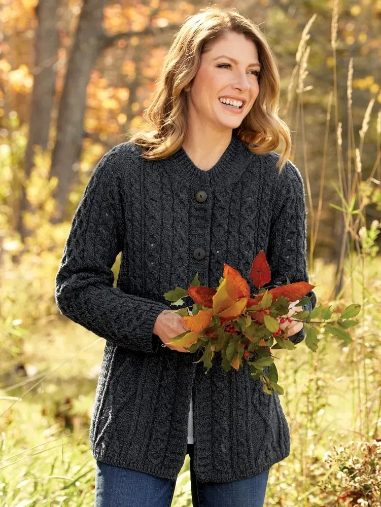 Women's Irish Wool A-Line Cardigan