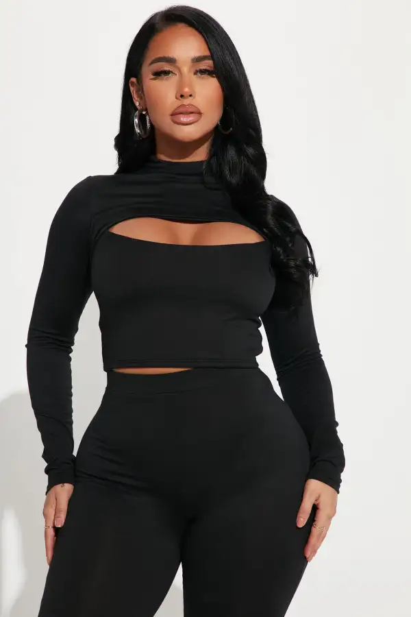 Baddie On The Go Legging Set - Black
