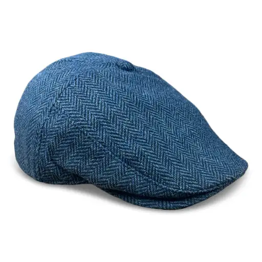 The Original 5-Panel Boston Scally Cap - Patriot Blue Herringbone