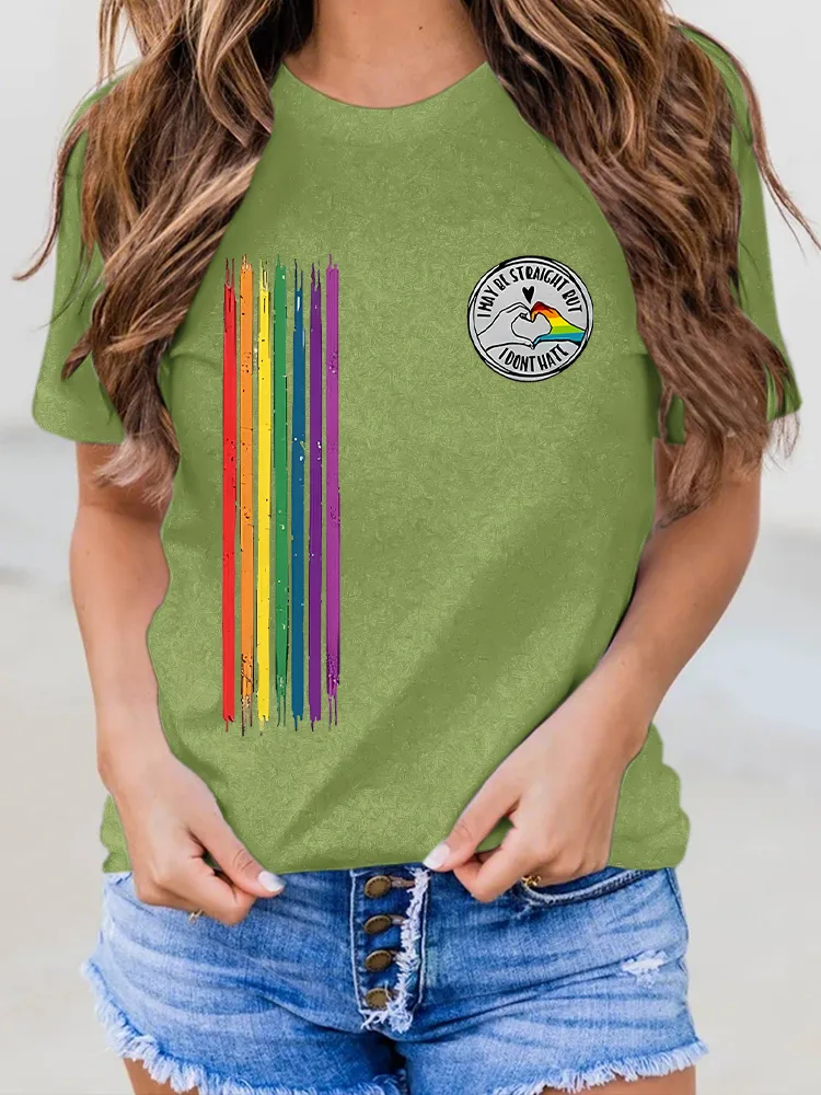 Women'S Proud Moon-Collar T-Shirt With Cartoon Print
