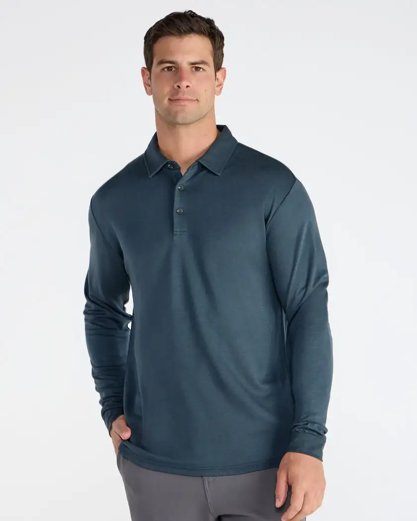 Comfort Wool Long Sleeve Polo
