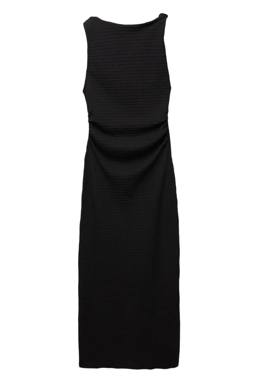 Vestido midi efecto arrugado