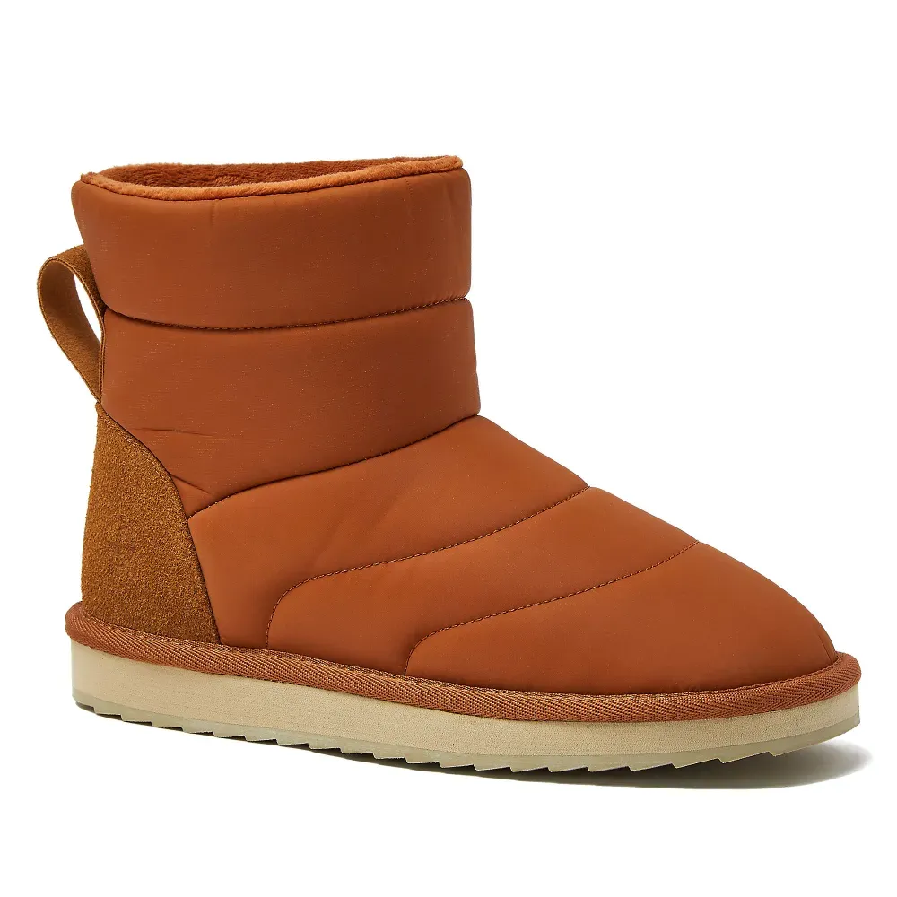 Women's Faux Fur Lined Puffer Boot Slipers