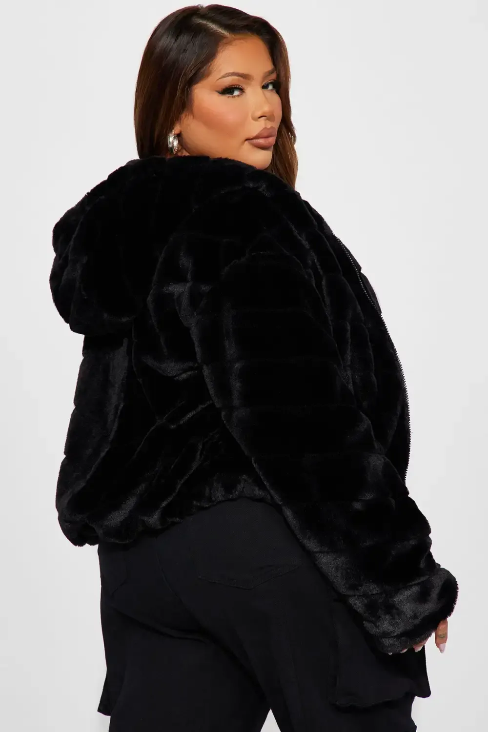 Capture This Faux Fur Jacket - Black