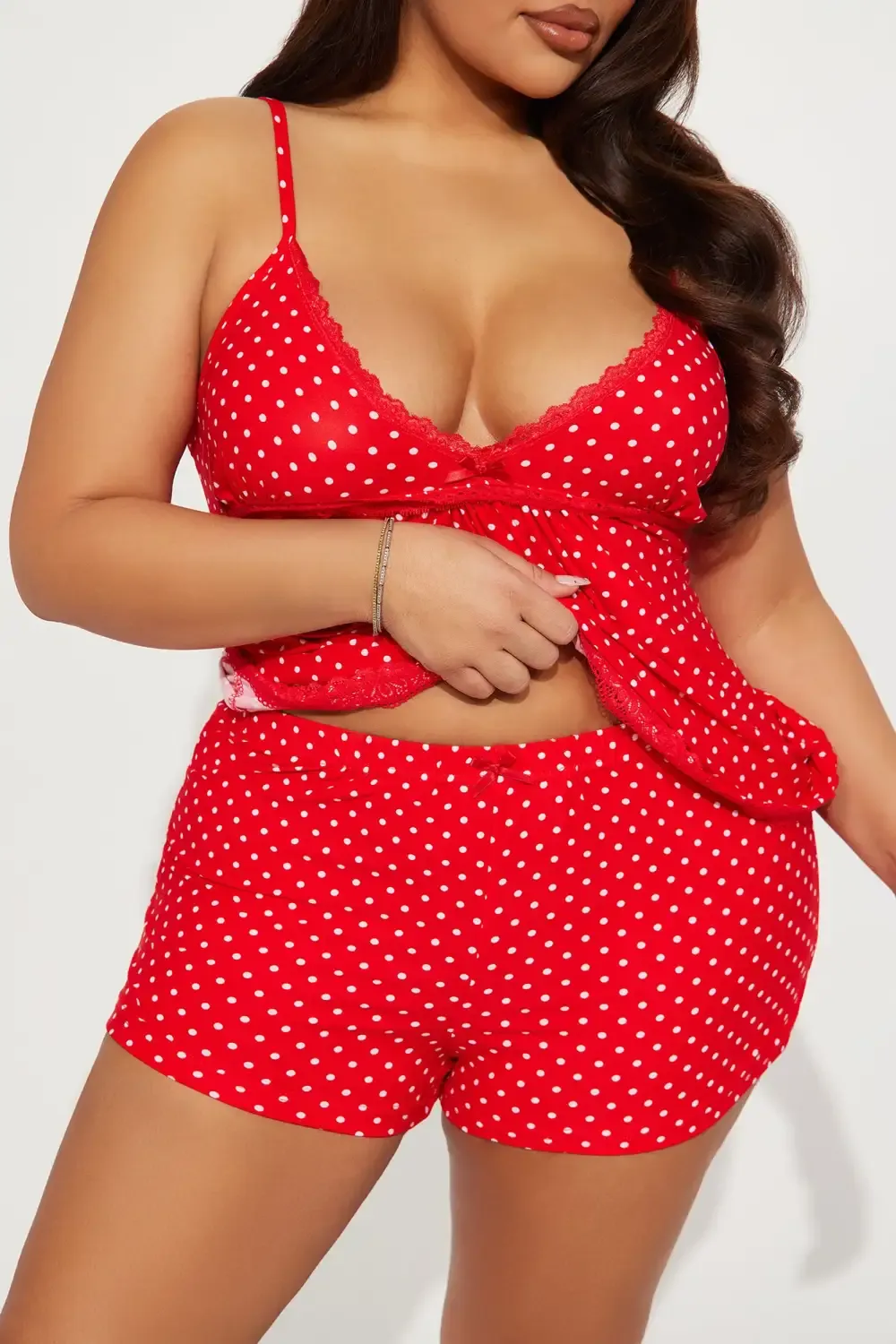Endless Dreams PJ Short Set - Red/White
