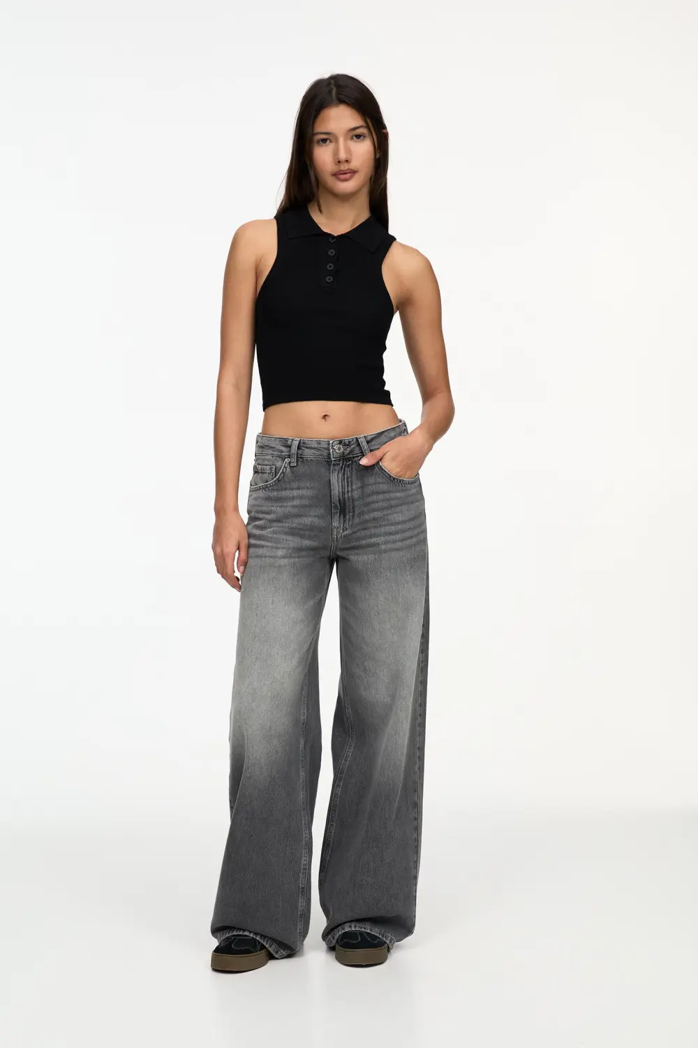 Polo collar top