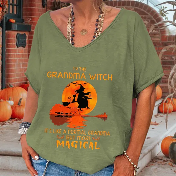 I'm The Grandma Witch Printed T-shirt