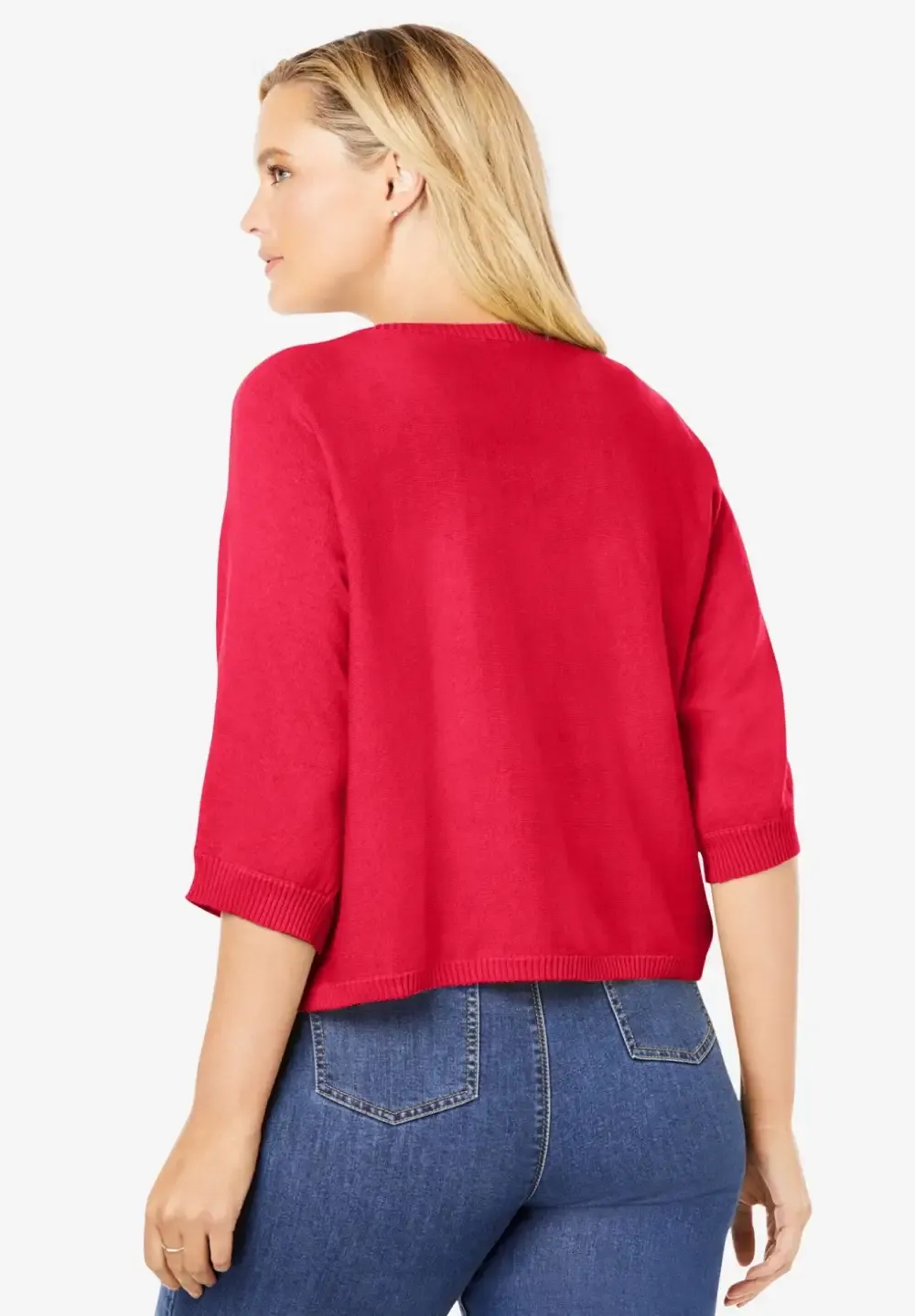 Rib Trim Cardigan Shrug