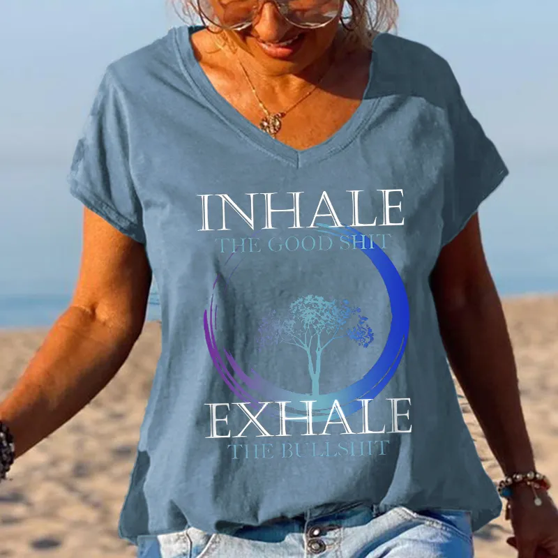 Inhale The Good Shit Exhale The Bullshit Tree Graphic Tees