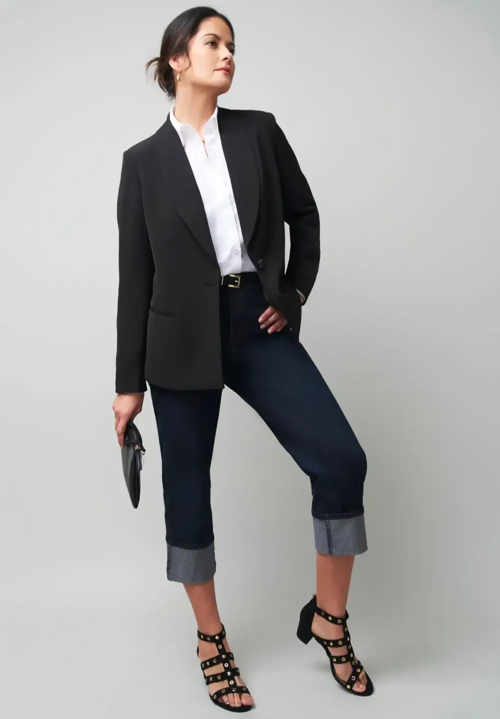 Cinch Back Bi-stretch Blazer