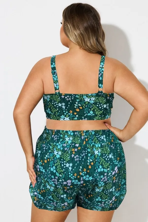 Cottage Floral Wide Strap Women Bikini Top