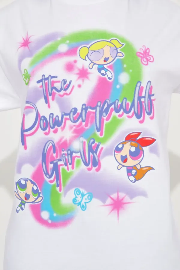 Powerpuff Girls Airbrush Tee - White