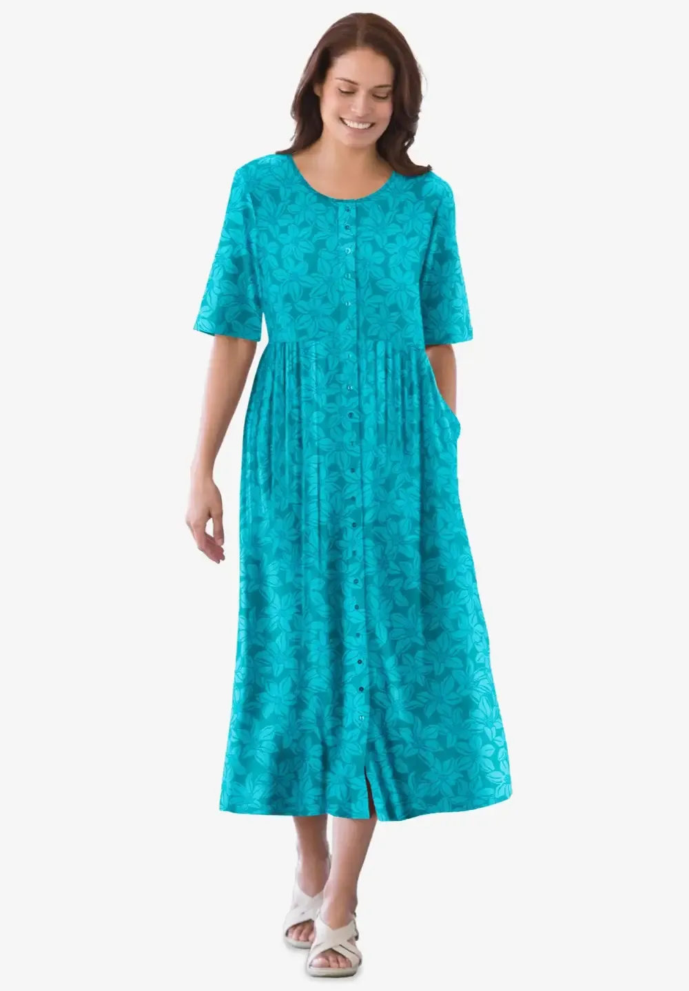 Button-Front Essential Dress