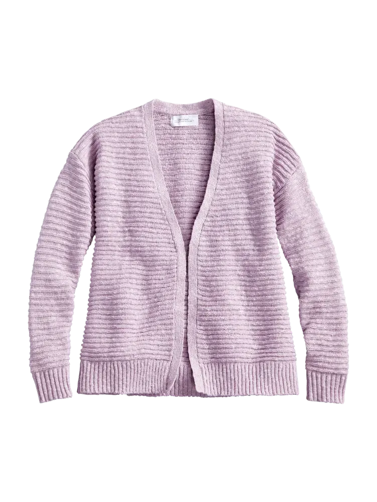 Women's Cotton Slub-Knit Cardigan
