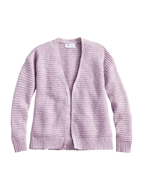 Women's Cotton Slub-Knit Cardigan