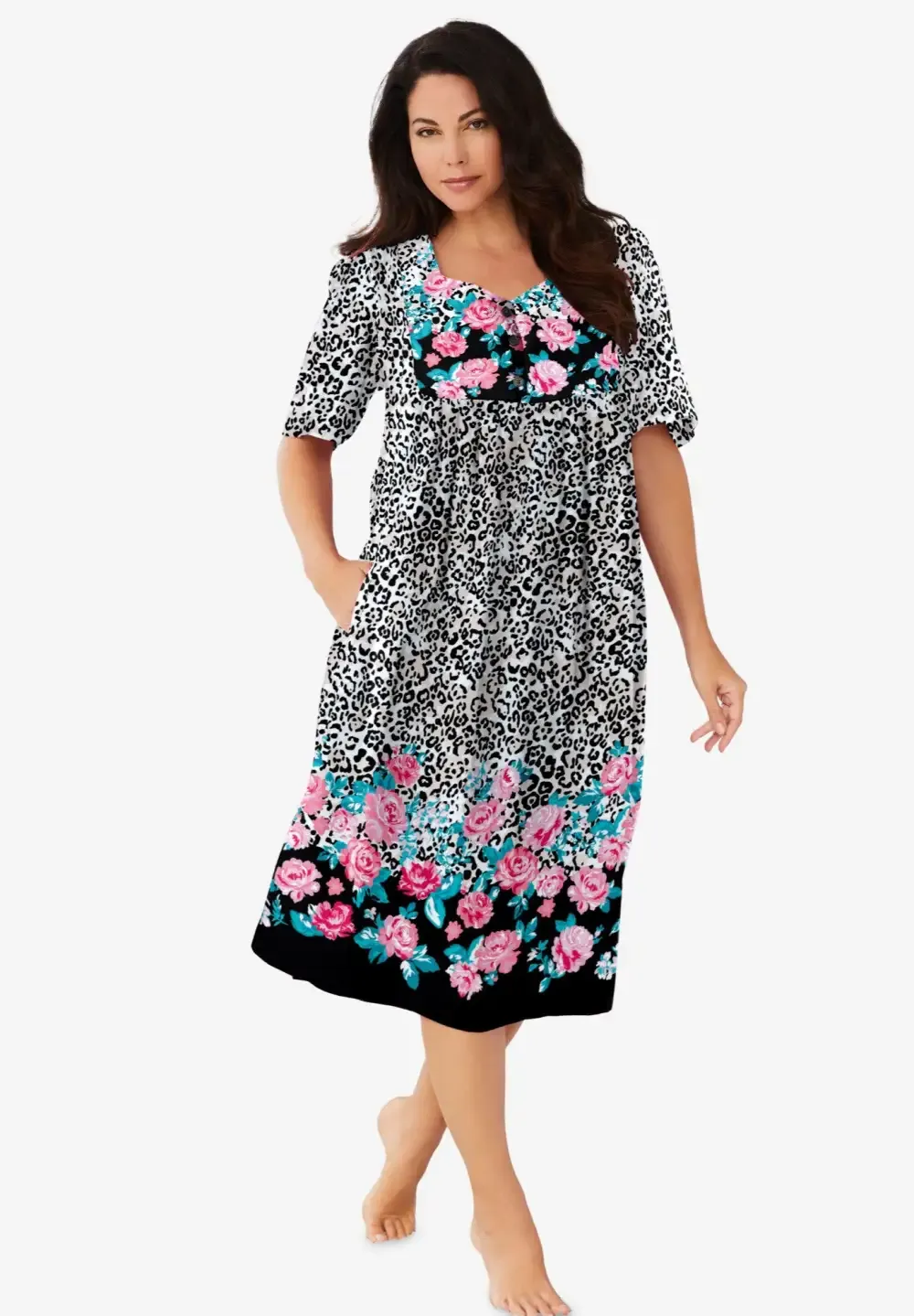 Mixed Print Short Lounger
