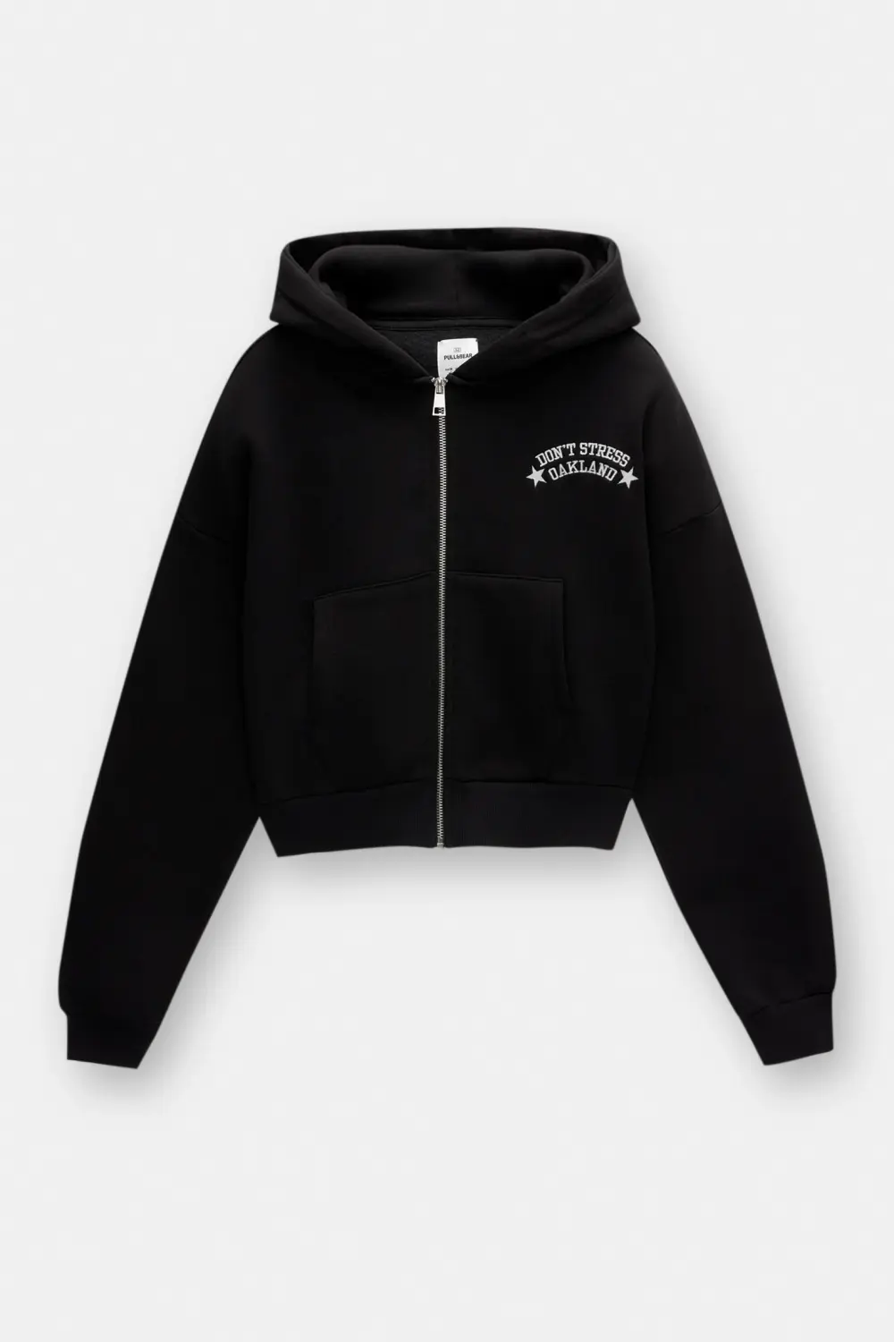 Sudadera cropped cremallera