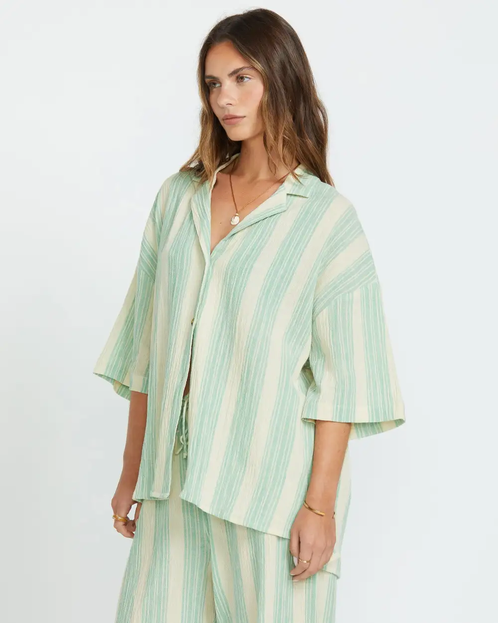 Beach Side Short Sleeve Shirt - Island Green