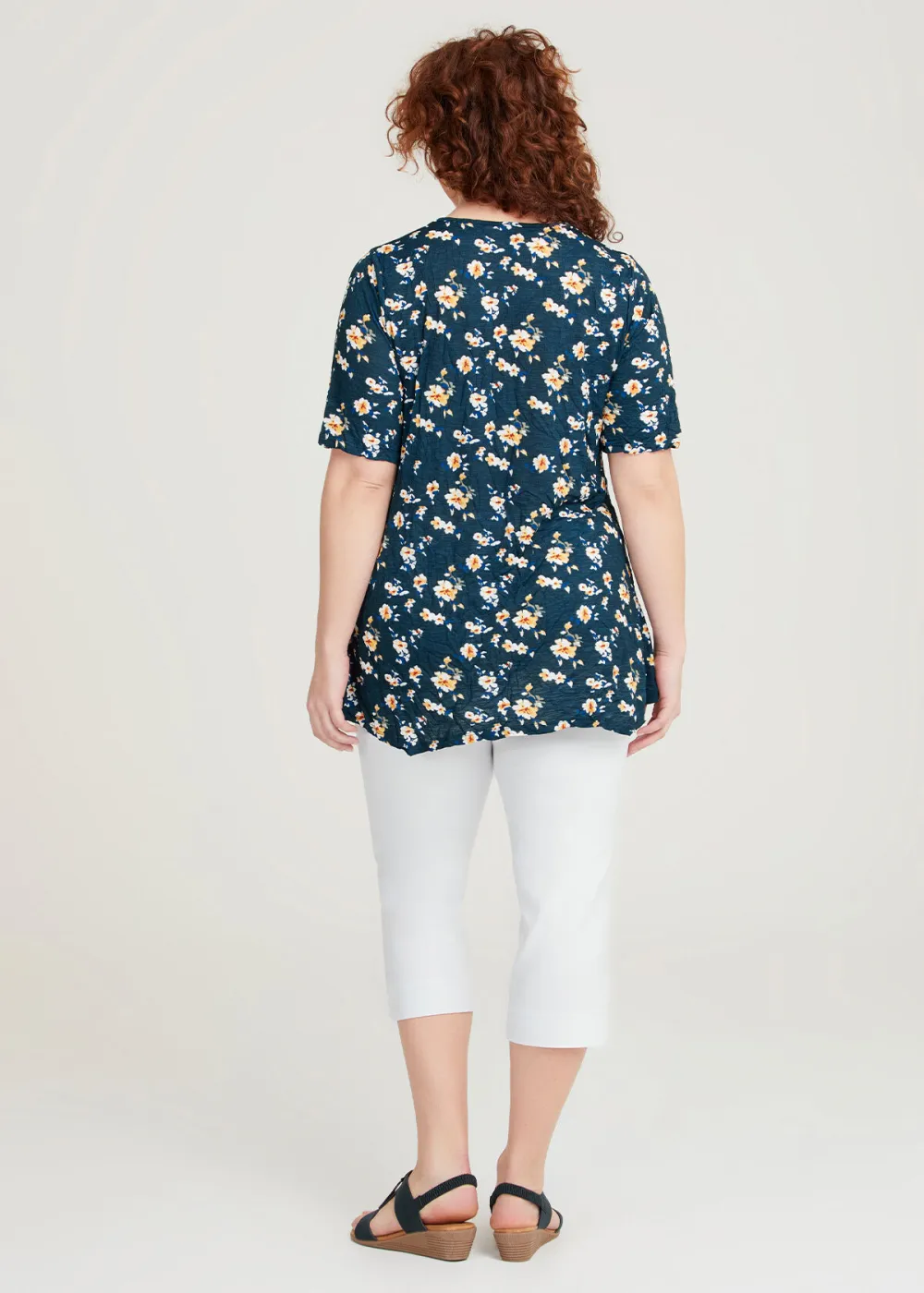 Printed Keyhole Taylor Top
