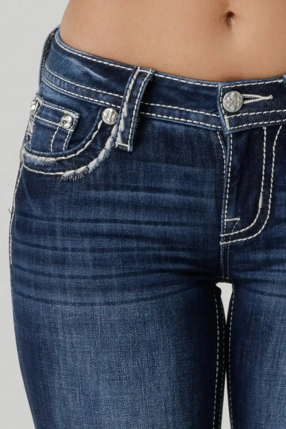 Classic Saddle Stitch Bootcut Jeans