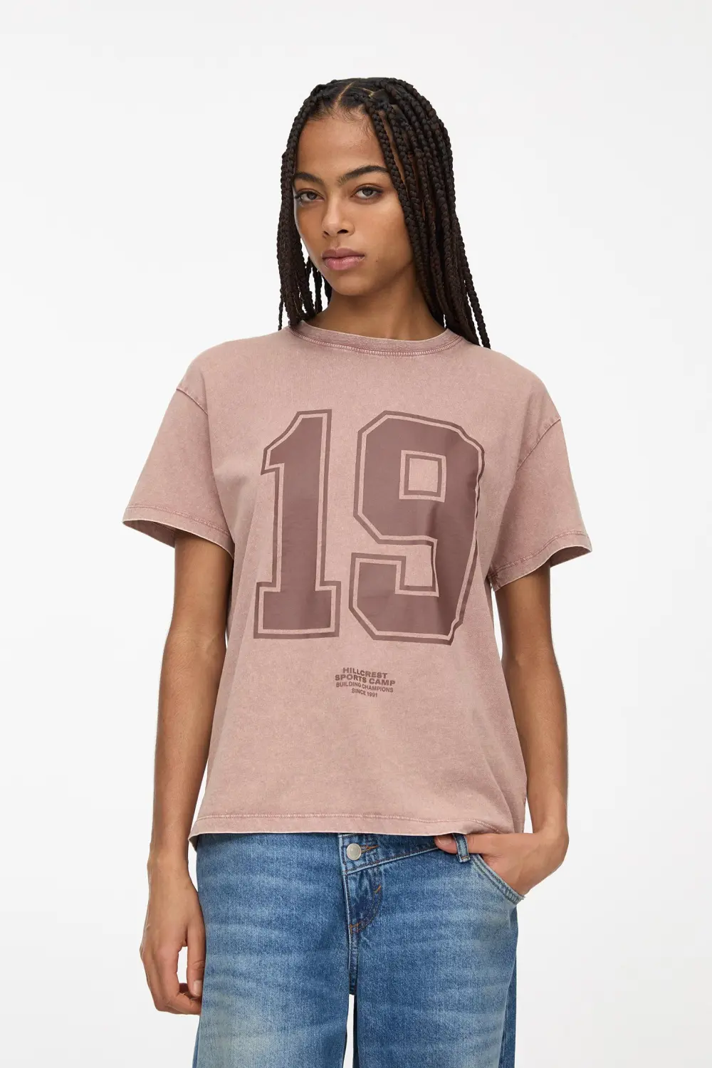 Camiseta varsity gráfico número