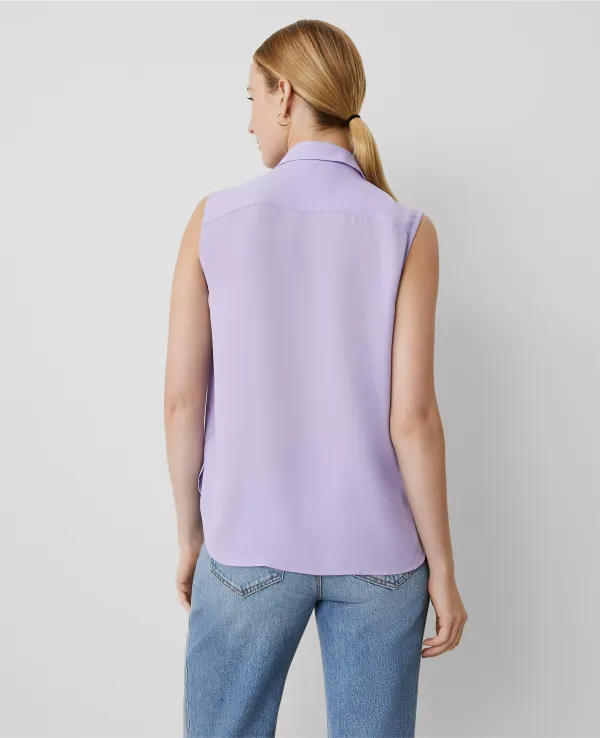 Shirred Sleeveless Shirt