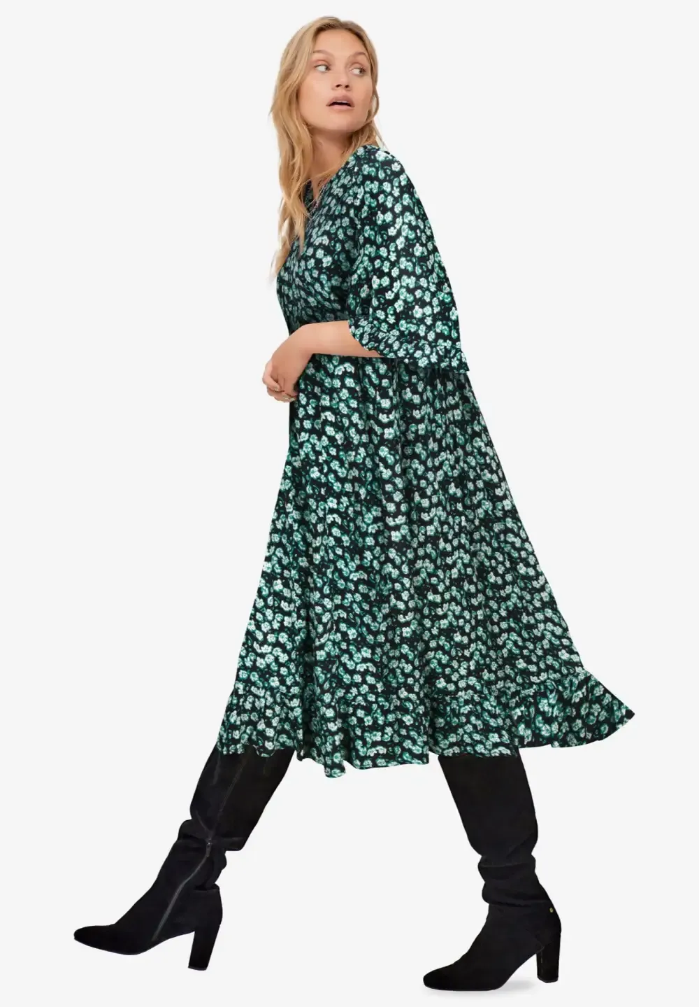 Ruffled Empire Dress