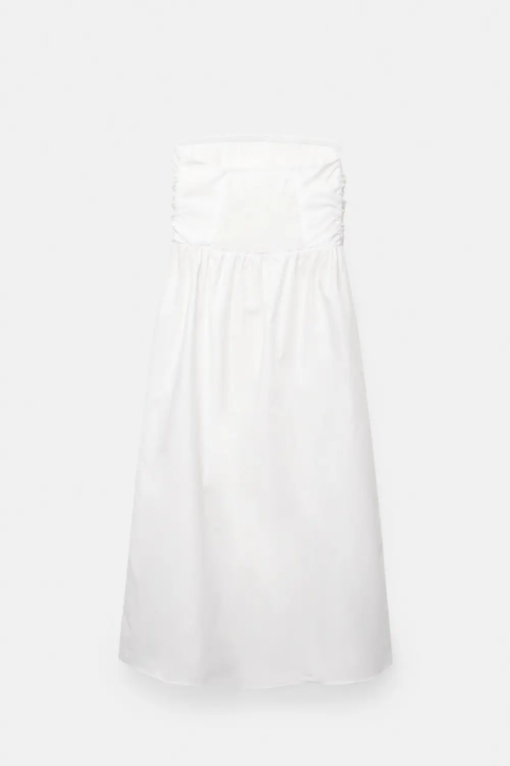 Vestido midi frunces palabra de honor