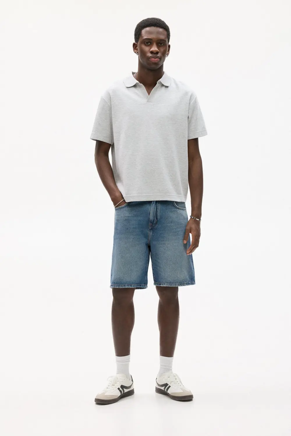 Standard denim Bermuda shorts