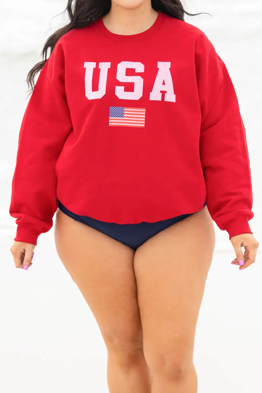 True American Spirit Sweatshirt, Cherry Red
