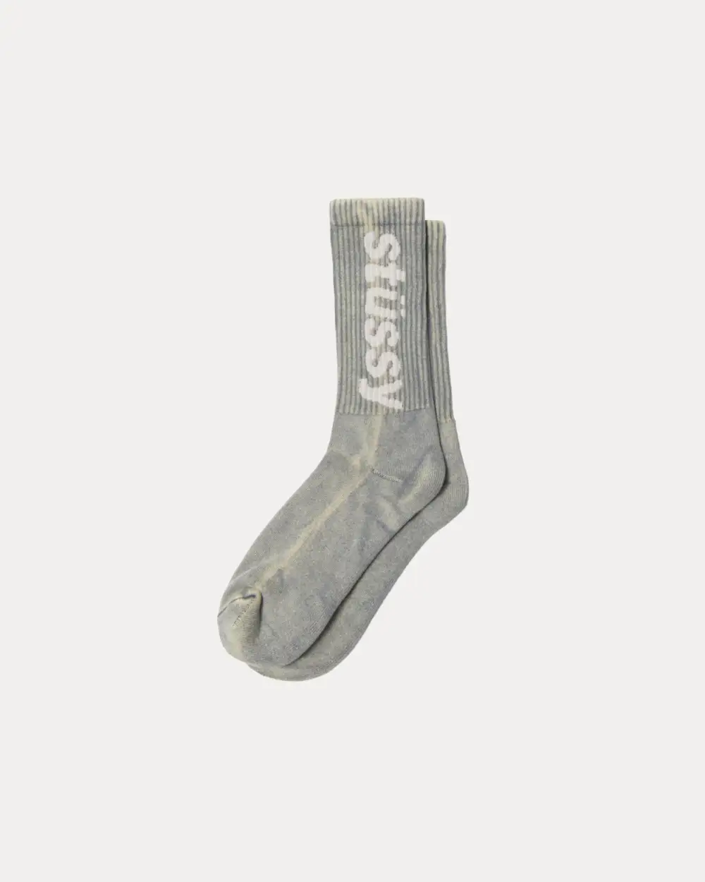WASHED HELVETICA CREW SOCK