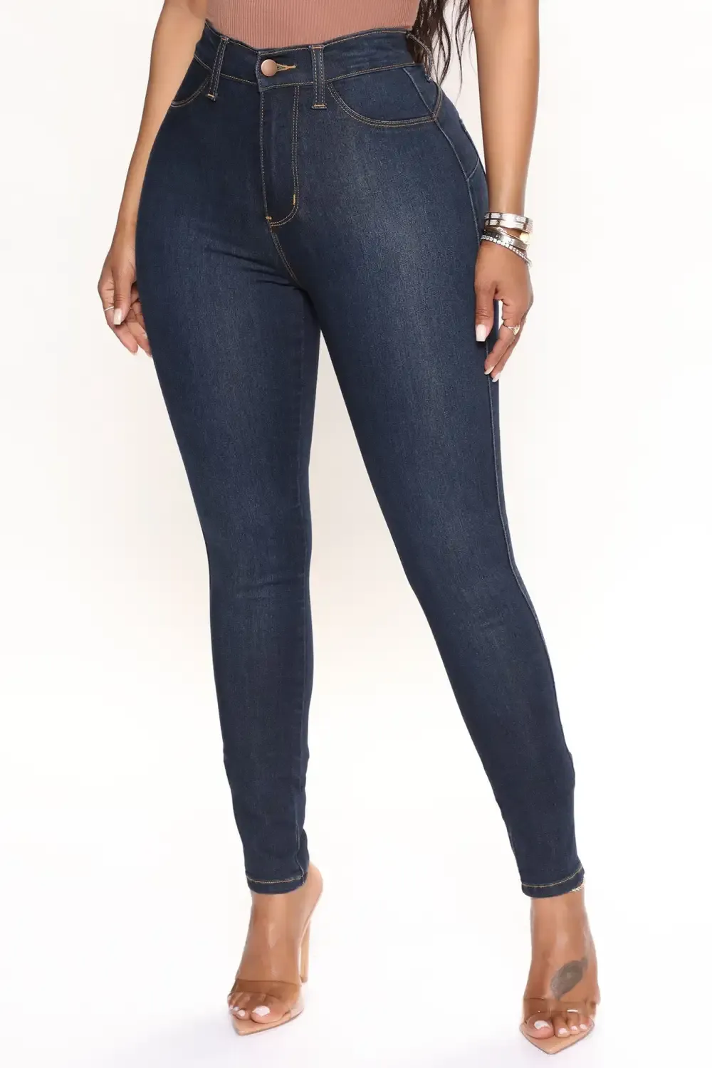 Classic Beauty Booty Lifter Skinny Jeans - Dark Denim
