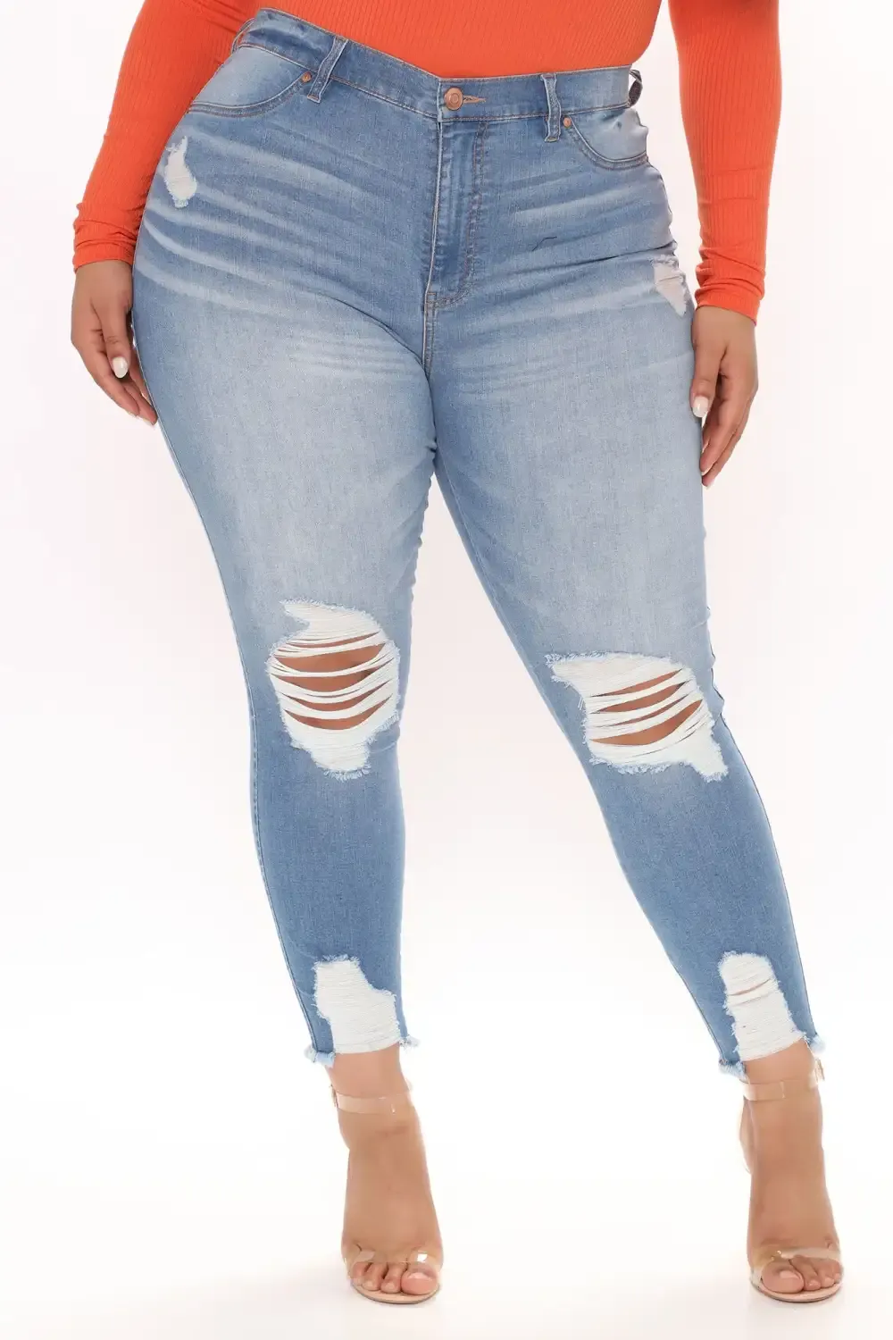 Kaitlyn Sculpting Skinny Jeans - Light Blue Wash